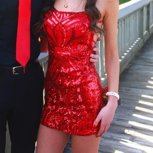 Red Lucy in the sky dress